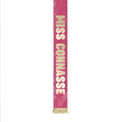 Écharpe "MISS CONNASSE" – Dorée à Paillettes