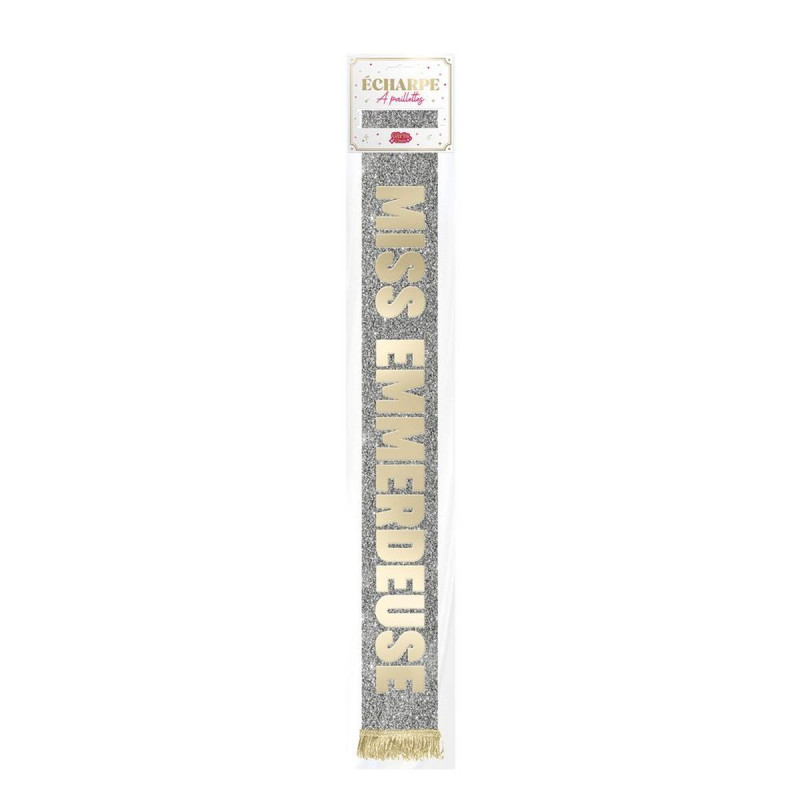 ECHARPE MISS EMMERDEUSE DORE PAILLETTES