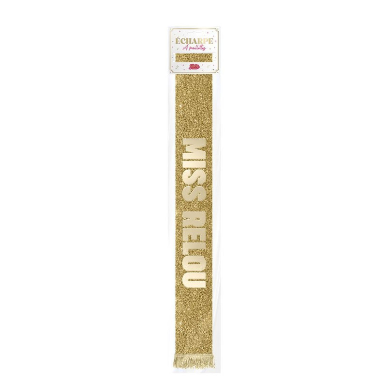 ECHARPE MISS RELOU DORE PAILLETTES