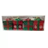 SET 4 SUSP KDO VERT/ROUGE 6.5X5X5CM