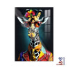 Toile Décorative Tendance Girafe en Costume – Effet Laqué, 60×40 cm