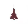 SUSP SAPIN FLOQUE H13,5CM ROUGE