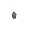 Gland à suspendre en verre motif tartan écossais H8cm