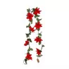 Guirlande de Poinsettias Rouges Artificiels