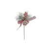 Tige de décoration de Noël "Bouquet" avec nœud écossais
