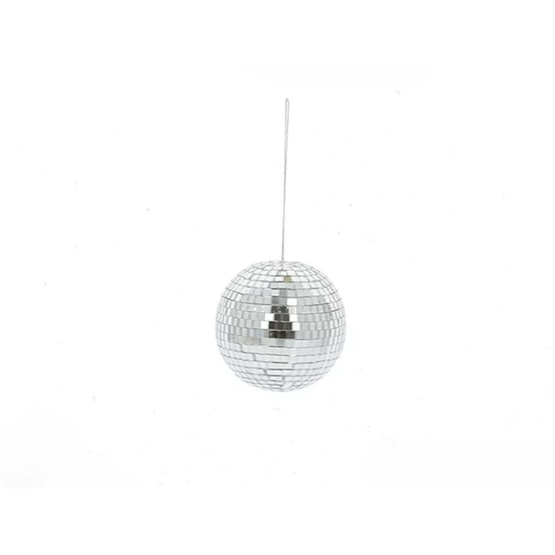 Boule à facettes argentée de 8 cm de diamètre pour sapin de Noël Boule à facettes argentée de 8 cm de diamètre pour sapin de Noël