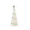 SAPIN FOURRURE BLC 8X8X17CM ETOILE OR