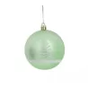 Boule de Noël en verre Vert Sapin, 8cm