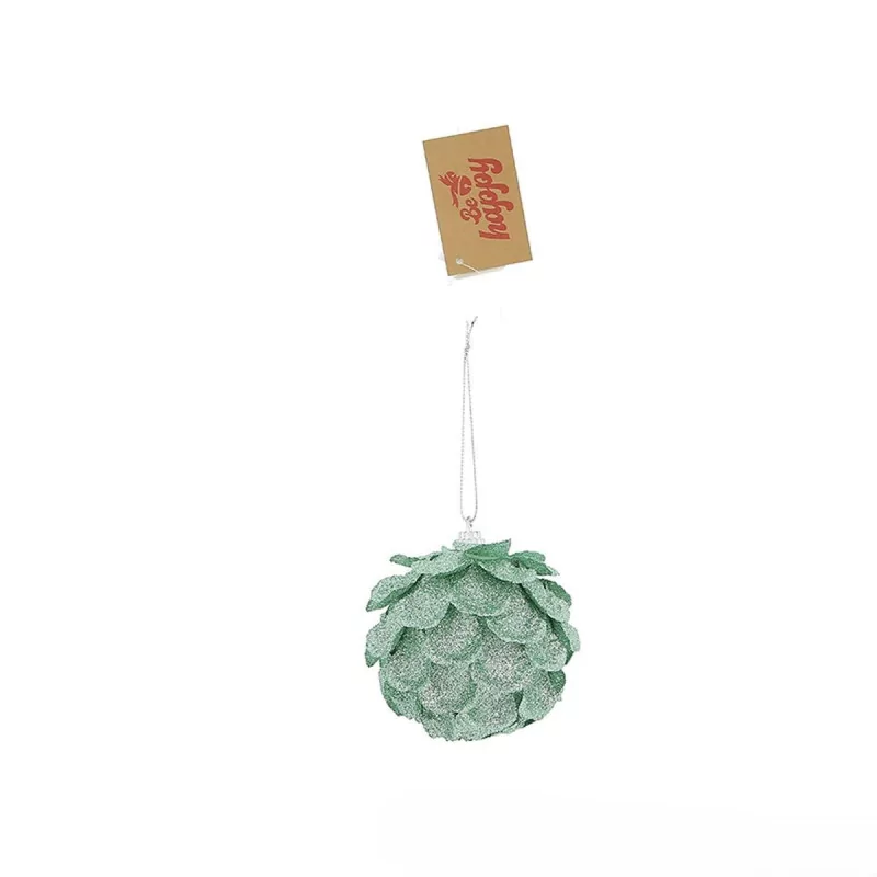 Suspension de Noël en forme de pomme de pin pailletée H8cm Suspension de Noël en forme de pomme de pin pailletée H8cm