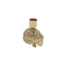 BOUGEOIR HERISSON H8CM OR POLYRESINE