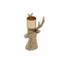 Bougeoir Cerf de Noël Or H9cm