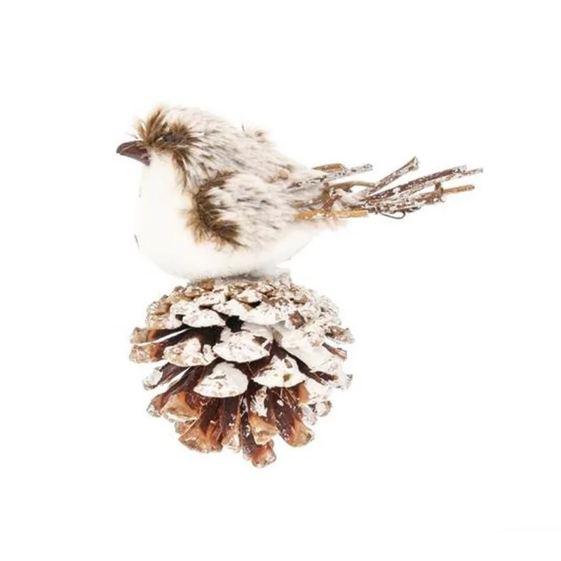 OISEAU 10X4X10CM A SUSP AV POMME DE PIN