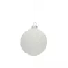 BOULE VERRE 8CM FLOCON BLC