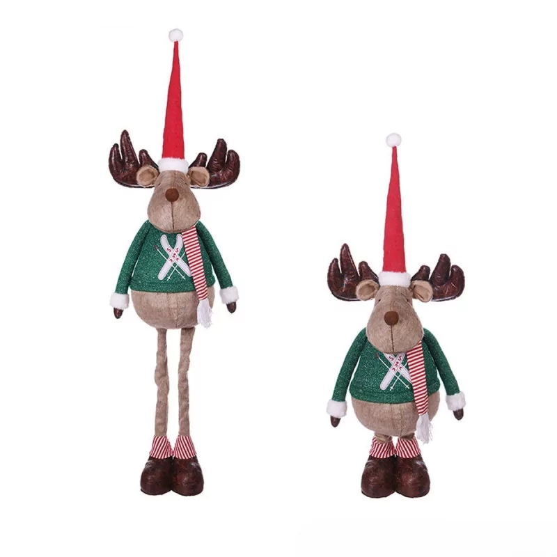 Cerf de Noël décoratif télescopique H112/155cm Cerf de Noël décoratif télescopique H112/155cm