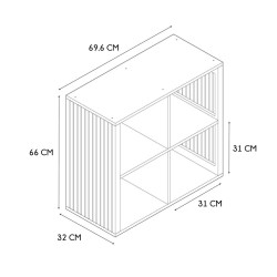 Meuble de Rangement 4 Cases KLAUS