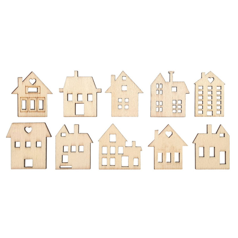 Kit d'Embellissements Décoratifs Maisons en Bois – 30 pièces