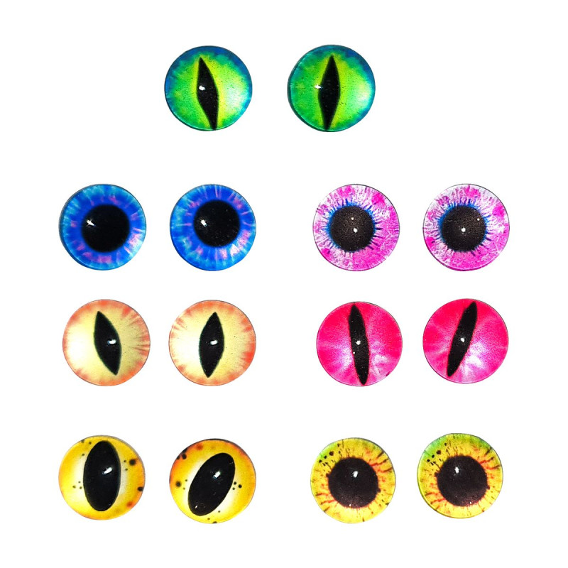 Yeux effrayants époxy, coloris assortis