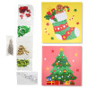 Kit Créatif Tableaux à Sequins Thème Noël – 2 toiles 15 x 15 cm