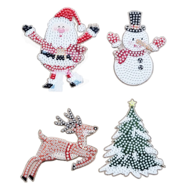 Kit Créatif Diamond Painting Stickers Noël – 4 Motifs