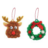 Kit suspensions Noël 1 en pompons, 10 cm