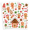 93 Gommettes DIY de Noël – Famille Pain d'Épices et Décorations Assorties 0,6 à 9 cm