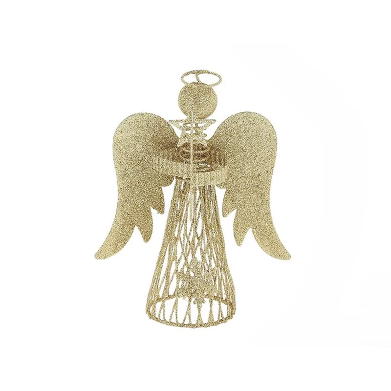 CIMIER ANGE PAILLETTE OR H20CM