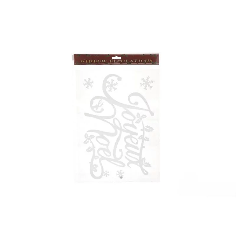 STICKER JOYEUX NOEL 28X40CM BLANC