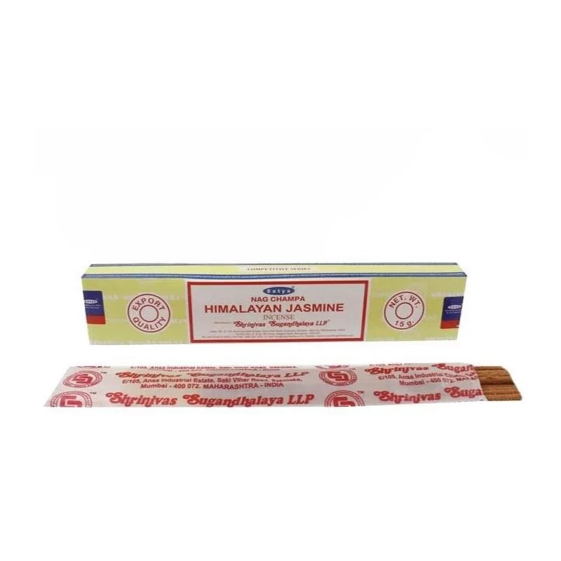 Encens Bâtonnets SATYA Nag Champa HIMALAYAN JASMINE – Boîte de 12 Bâtonnets Encens Bâtonnets SATYA Nag Champa HIMALAYAN JASMINE – Boîte de 12 Bâtonnets