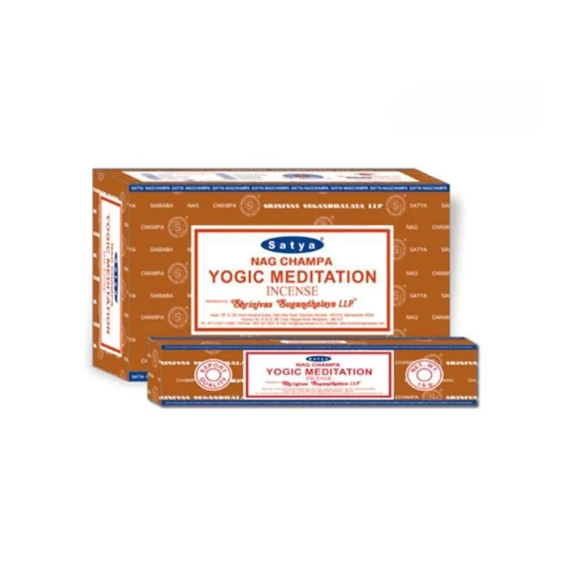 Encens Bâtonnets SATYA Nag Champa YOGIC MEDITATION – Boîte de 12 Bâtonnets