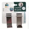 Lot de 2 Crochets de Porte Métal – Rangement Sans Perçage, Réversible