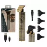 Tondeuse de Précision Barbe et Cheveux "B Ligne" – 7 Pièces Métal, Rechargeable USB