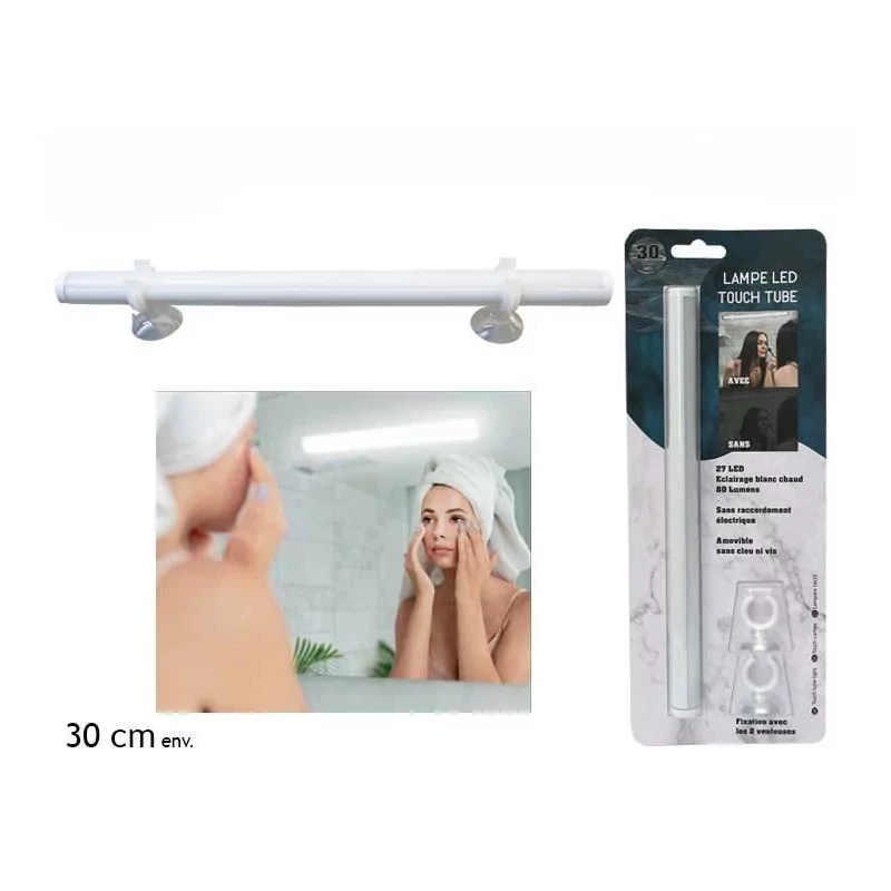 Lampe LED Touch Tube – Blanc Chaud Fixation Ventouses L 30 cm Lampe LED Touch Tube – Blanc Chaud Fixation Ventouses L 30 cm