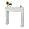 Contour de Cheminée Décoratif en Bois Blanchi