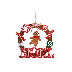 Couronne manala Noël 23,5x21x1cm à suspe