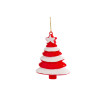Suspension Noël sapin rouge 9,1x7,3x2,6c