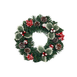 Couronne de Noël D.30cm 30x30x6cm BAIES