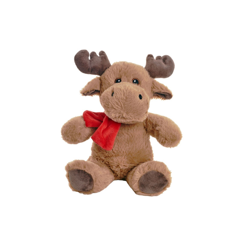 Peluche Renne de Noël 22cm echarpe rouge Peluche Renne de Noël 22cm echarpe rouge