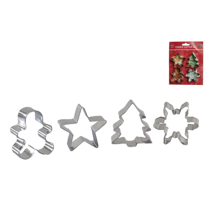 Kit 4 emporte pièces motifs NOEL assorti Kit 4 emporte pièces motifs NOEL assorti