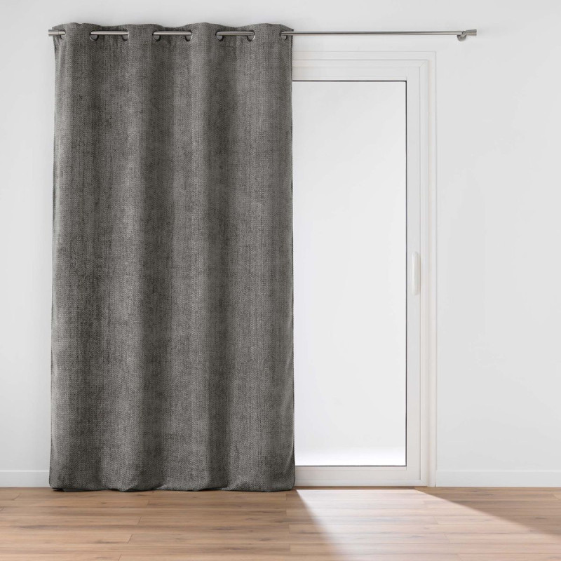 RIDEAU LEO ANTHRACITE 140x260CM VELOURS