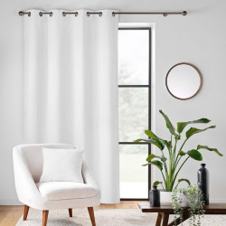 RIDEAU NILS BLANC 140x260CM VELOURS RELI