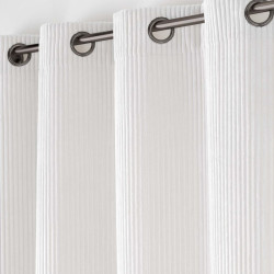RIDEAU NILS BLANC 140x260CM VELOURS RELI