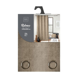 RIDEAU LEO SABLE 140x260CM VELOURS CHENI