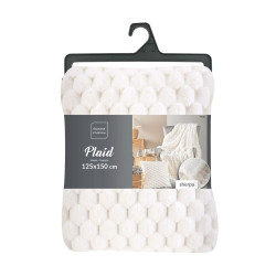 PLAID FROSTY NATUREL 125x150CM FOURRURE/