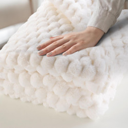 PLAID FROSTY NATUREL 125x150CM FOURRURE/