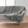 Plaid 125x150 cm Mini Frosty Flanelle Relief Gris Anthracite