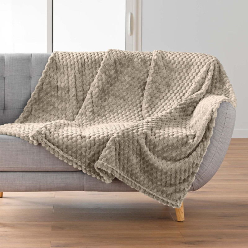 PLAID MINI FROSTY TAUPE 125x150CM FLANEL PLAID MINI FROSTY TAUPE 125x150CM FLANEL