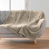 PLAID MINI FROSTY TAUPE 125x150CM FLANEL