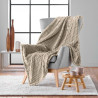 PLAID MINI FROSTY TAUPE 125x150CM FLANEL