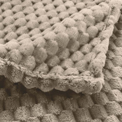 PLAID MINI FROSTY TAUPE 125x150CM FLANEL