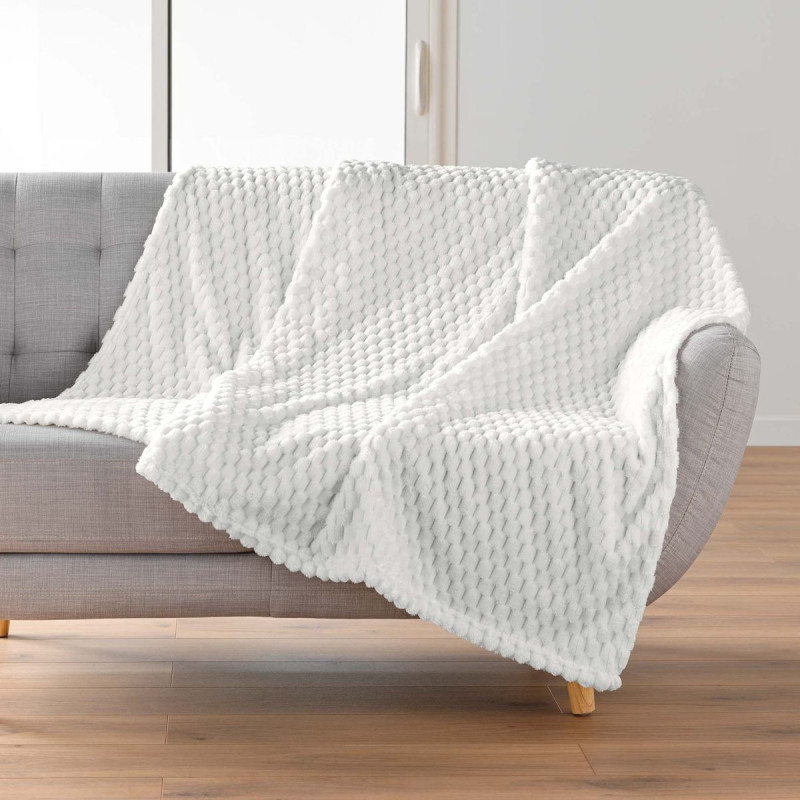 PLAID MINI FROSTY NATUREL 125x150CM FLAN